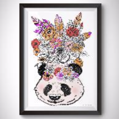 Panda A Colorier
