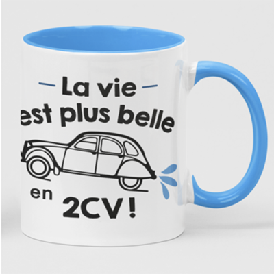 Mug "la Vie Est Plus Belle En 2cv"
