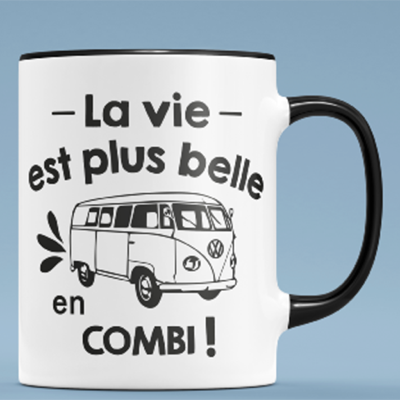 Mug "la Vie Est Plus Belle En Combi"