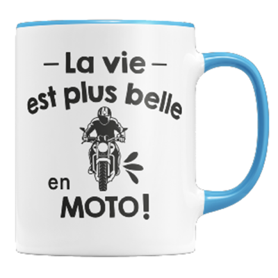 Mug "la Vie Est Plus Belle En Moto"