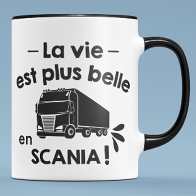 Mug "la Vie Est Plus Belle En Scania"
