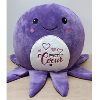 Peluche pieuvre "petit cœur"