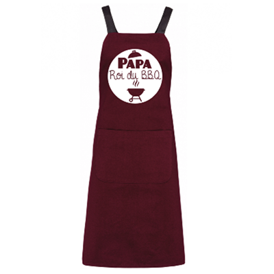 Tablier Bio "papa Roi du BBQ"