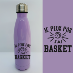 gourde je peux pas jai basket violet