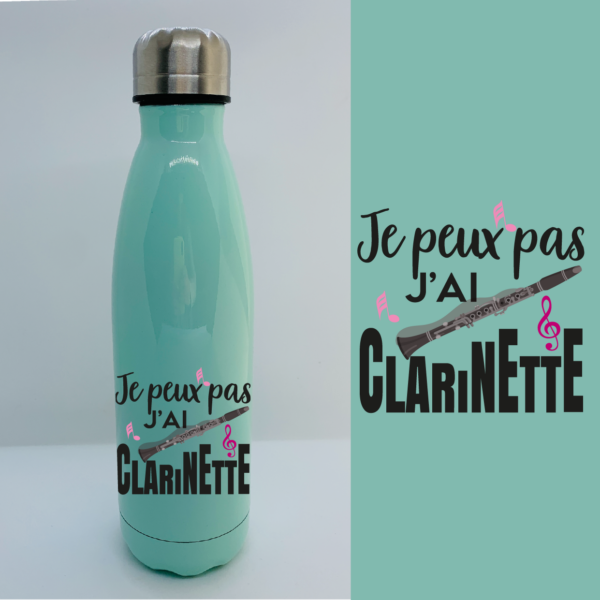 Bouteille Isotherme "Je peux pas j'ai Clarinette" 6 Bouteille Isotherme "Je peux pas j'ai Clarinette" – Image 4