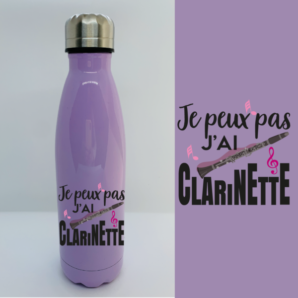 Bouteille Isotherme "Je peux pas j'ai Clarinette" 7 Bouteille Isotherme "Je peux pas j'ai Clarinette" – Image 5