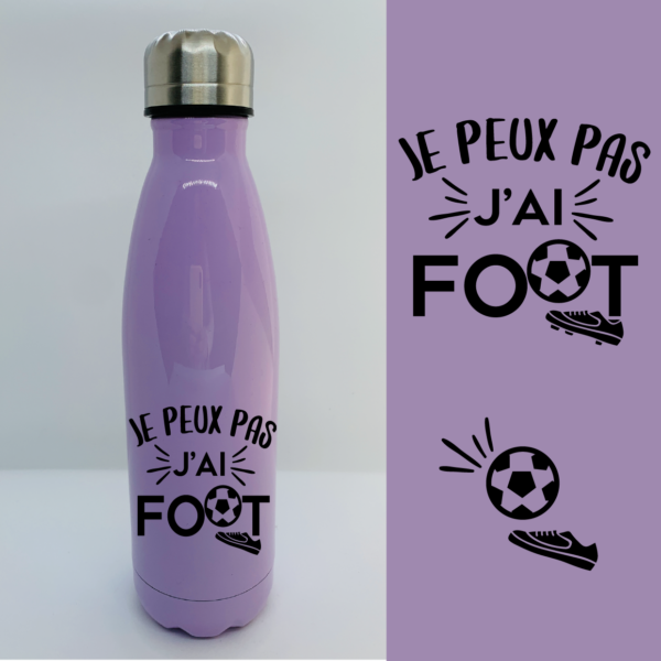 Bouteille Isotherme "Je Peux Pas J'ai Foot" 7 Bouteille Isotherme "Je Peux Pas J'ai Foot" – Image 5