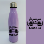 gourde je peux pas jai muscu violet