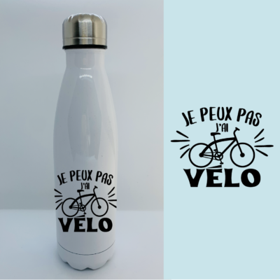 Bouteille Isotherme "Je Peux Pas J'ai Vélo"