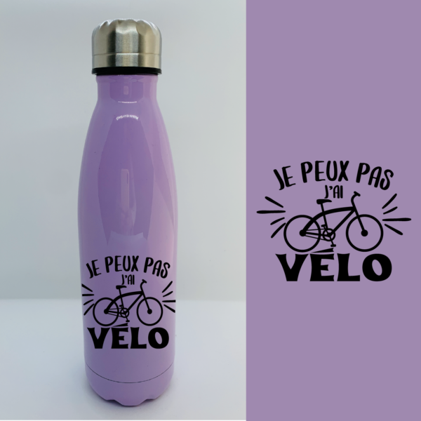 Bouteille Isotherme "Je Peux Pas J'ai Vélo" 7 Bouteille Isotherme "Je Peux Pas J'ai Vélo" – Image 5