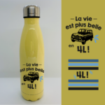 gourde la vie est plus belle en 4l jaune