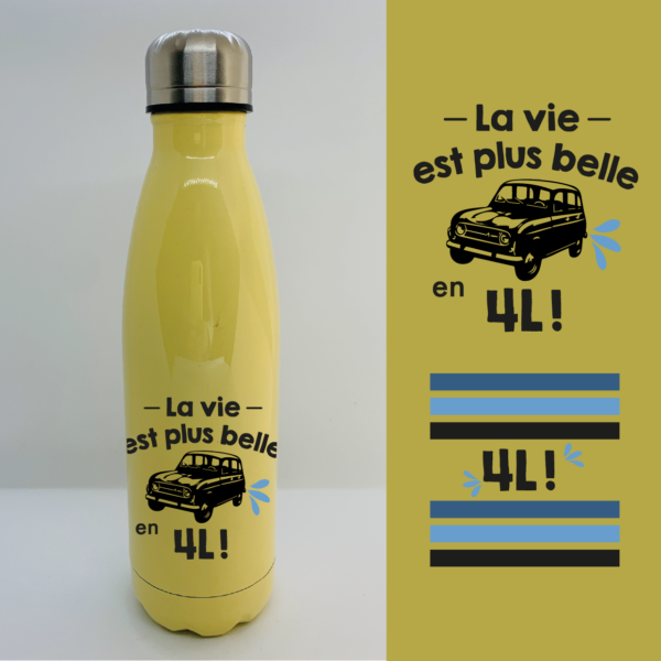 gourde la vie est plus belle en 4l jaune e1767947154784