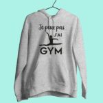 sweat femme gym grand ecart gris chine