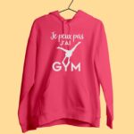 sweat femme gym poutre rose fushia