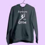 sweat femme gym saut gris anthracite
