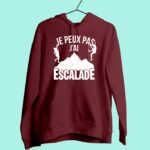 Sweat Femme "je Peux Pas J'ai Escalade" 13 sweat femme je peux pas jai escalade bordeaux