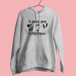 Sweat Femme "Je Peux Pas J'ai Esthétique" 13 sweat femme je peux pas jai esthetique gris chine