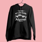 Sweat Femme "La Vie Est Plus Belle En Alpine" 13 sweat femme la vie est plus belle en alpine noir