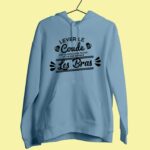 Sweat Femme "lever Le Coude" 13 sweat femme lever le coude bleu clair