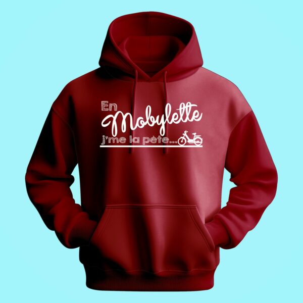 Sweat Homme "en Mobylette J'me La Pète" – Image 3