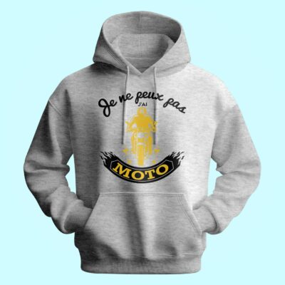 Sweat Homme "je Ne Peux Pas J'ai Moto" – Image 2