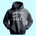 Sweat Homme "je Peux Pas J'ai Boxe" 13 sweat homme je peux pas jai boxe gris anthracite