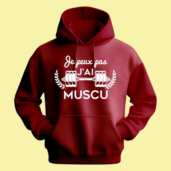 Sweat Homme "je Peux Pas J'ai Muscu" – Image 4