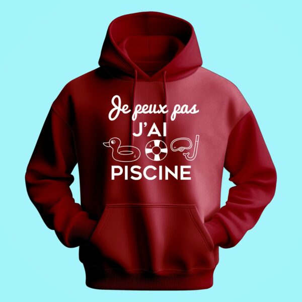 Sweat Homme "Je Peux Pas J'ai Piscine" – Image 4