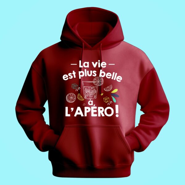 Sweat Homme "la Vie Est Plus Belle À L'apéro" – Image 4