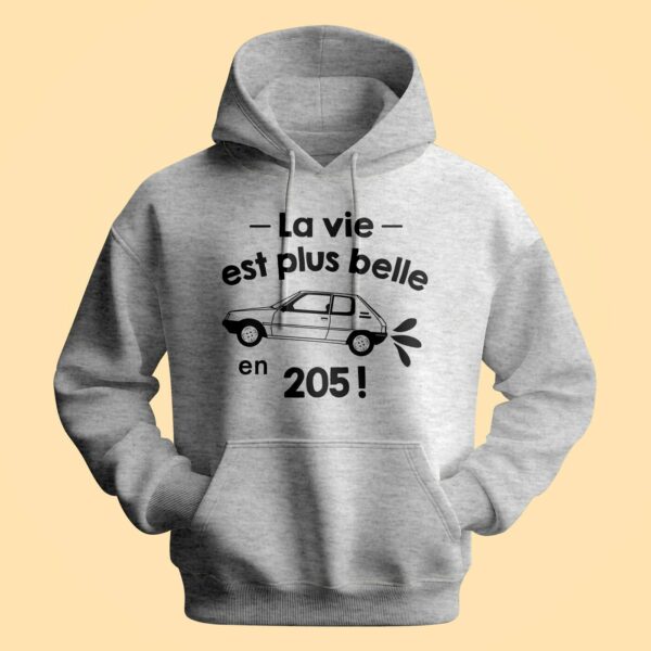 Sweat Homme "La Vie Est Plus Belle En 205"