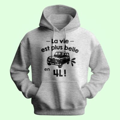Sweat Homme "La Vie Est Plus Belle En 4l" – Image 2