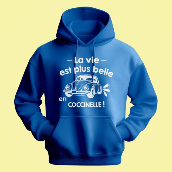 Sweat Homme "La Vie Est Plus Belle En Coccinelle" – Image 3