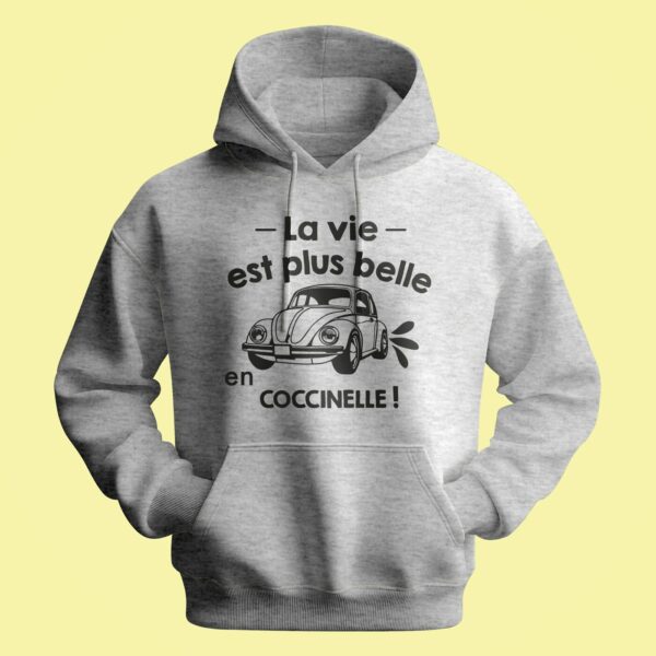 Sweat Homme "La Vie Est Plus Belle En Coccinelle" – Image 2
