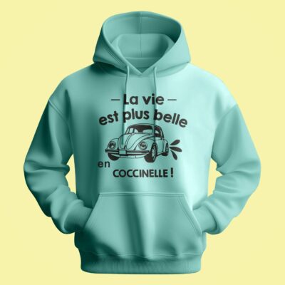 Sweat Homme "La Vie Est Plus Belle En Coccinelle"