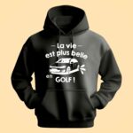 sweat homme la vie est plus belle en golf noir