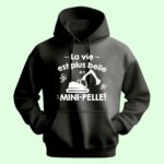 Sweat Homme "la Vie Est Plus Belle En Mini-pelle" 13 sweat homme la vie est plus belle en mini pelle noir
