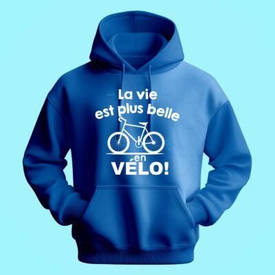 Sweat Homme "la Vie Est Plus Belle En Vélo" – Image 3