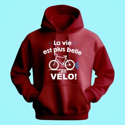 Sweat Homme "la Vie Est Plus Belle En Vélo" – Image 4