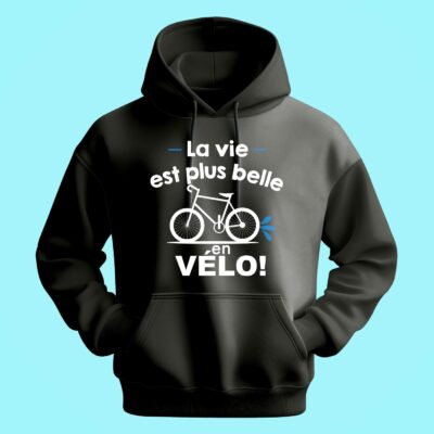 Sweat Homme "la Vie Est Plus Belle En Vélo" – Image 6