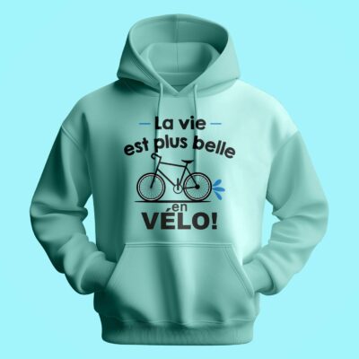 Sweat Homme "la Vie Est Plus Belle En Vélo" – Image 2
