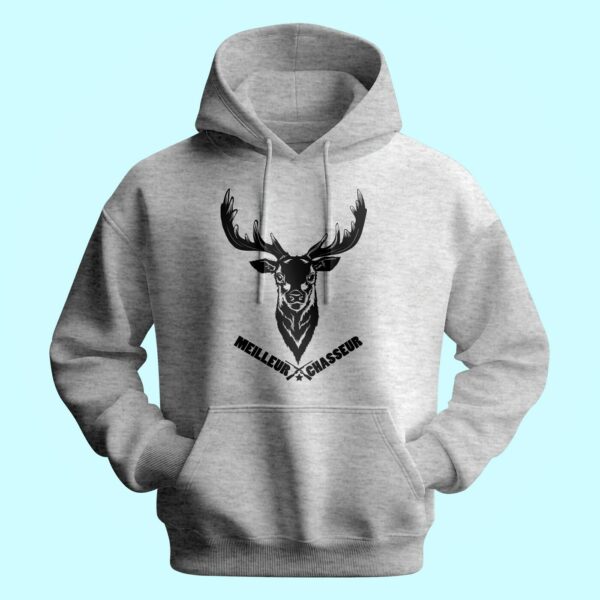 Sweat Homme "meilleur Chasseur "Cerf – Image 2