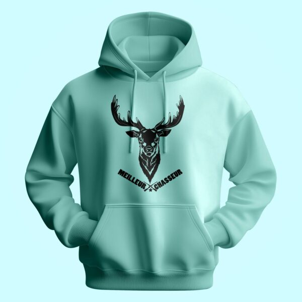 Sweat Homme "meilleur Chasseur "Cerf – Image 3