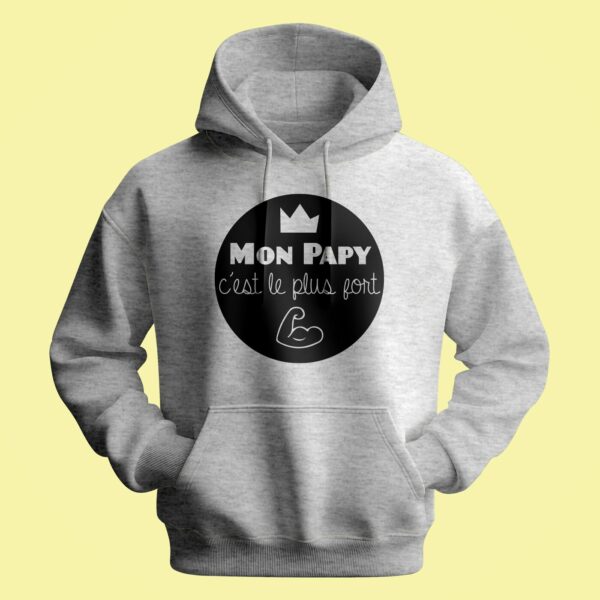 Sweat Homme "mon Papy C'est Le Plus Fort"