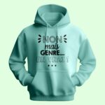 Sweat Homme "non Mais Genre En Vrai" 13 sweat homme non mais genre en vrai vert menthe