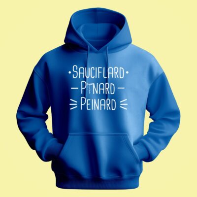 Sweat Homme "sauciflard Pinard Peinard"