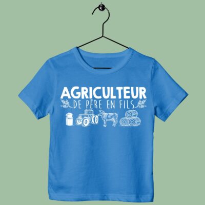 T-Shirt Enfant "agriculteur De Père En Fils"