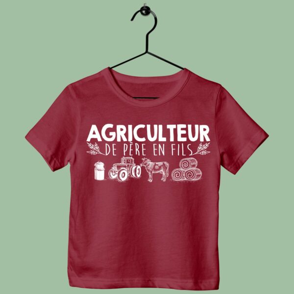 T-Shirt Enfant "agriculteur De Père En Fils" – Image 5
