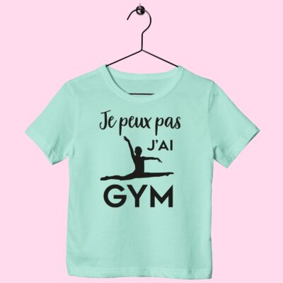 T-Shirt Enfant "je Peux Pas J'ai Gym"(grand Écart)