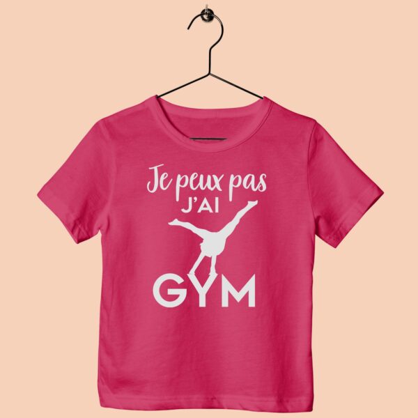 T-Shirt Enfant "je Peux Pas J'ai Gym"(poutre) – Image 5