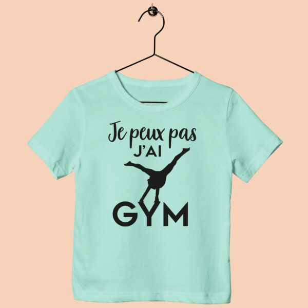 T-Shirt Enfant "je Peux Pas J'ai Gym"(poutre) – Image 3